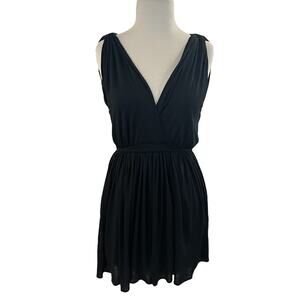 Revolver Los Angeles Black Deep V-Neck Size Small Mini Dress Open Back Lined